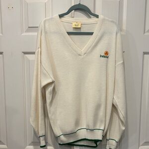 Ireland Cream V-Neck Sweater